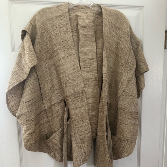 Jackets & Blazers - Cape-like linen jacket